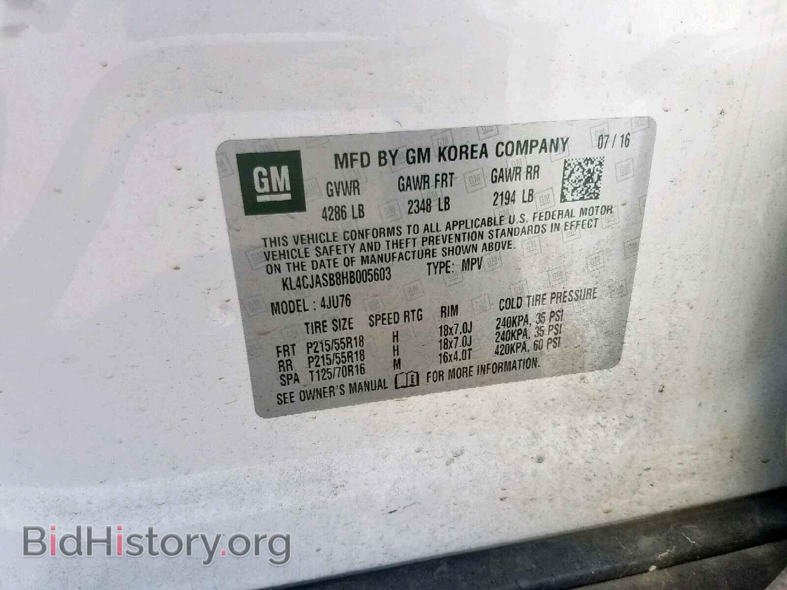 2017 BUICK ENCORE PRE - VIN: KL4CJASB8HB005603 - Photo 10