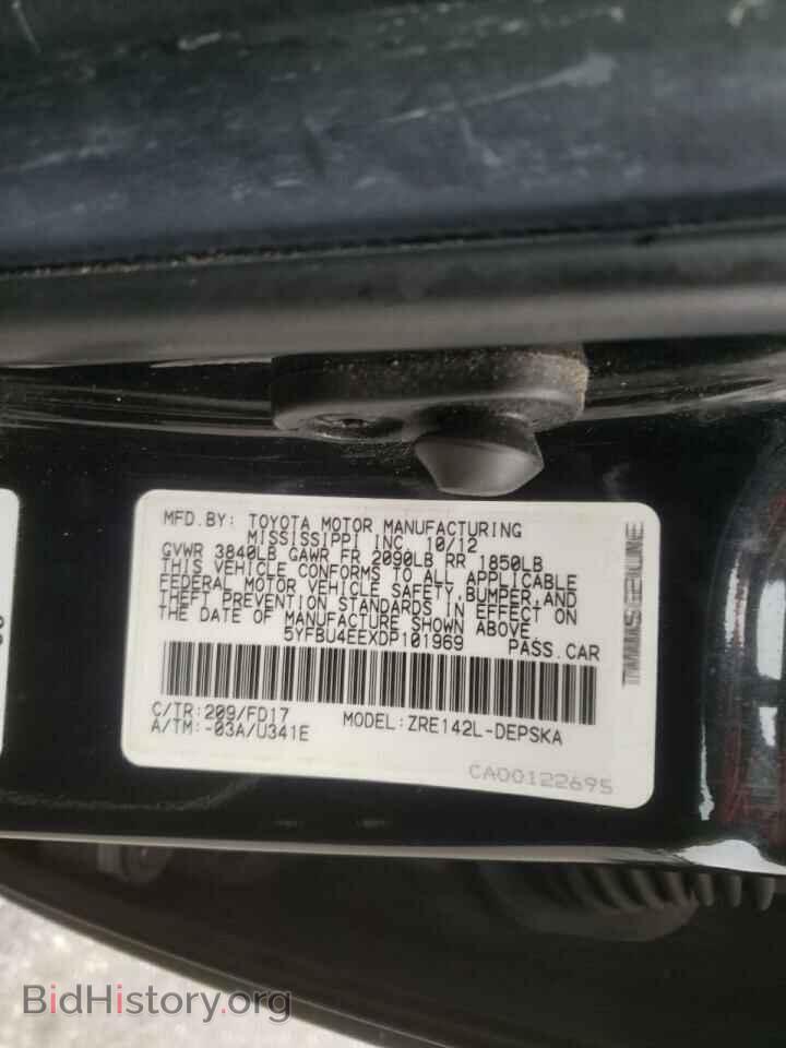 2013 TOYOTA COROLLA - VIN: 5YFBU4EEXDP101969 - Photo 10
