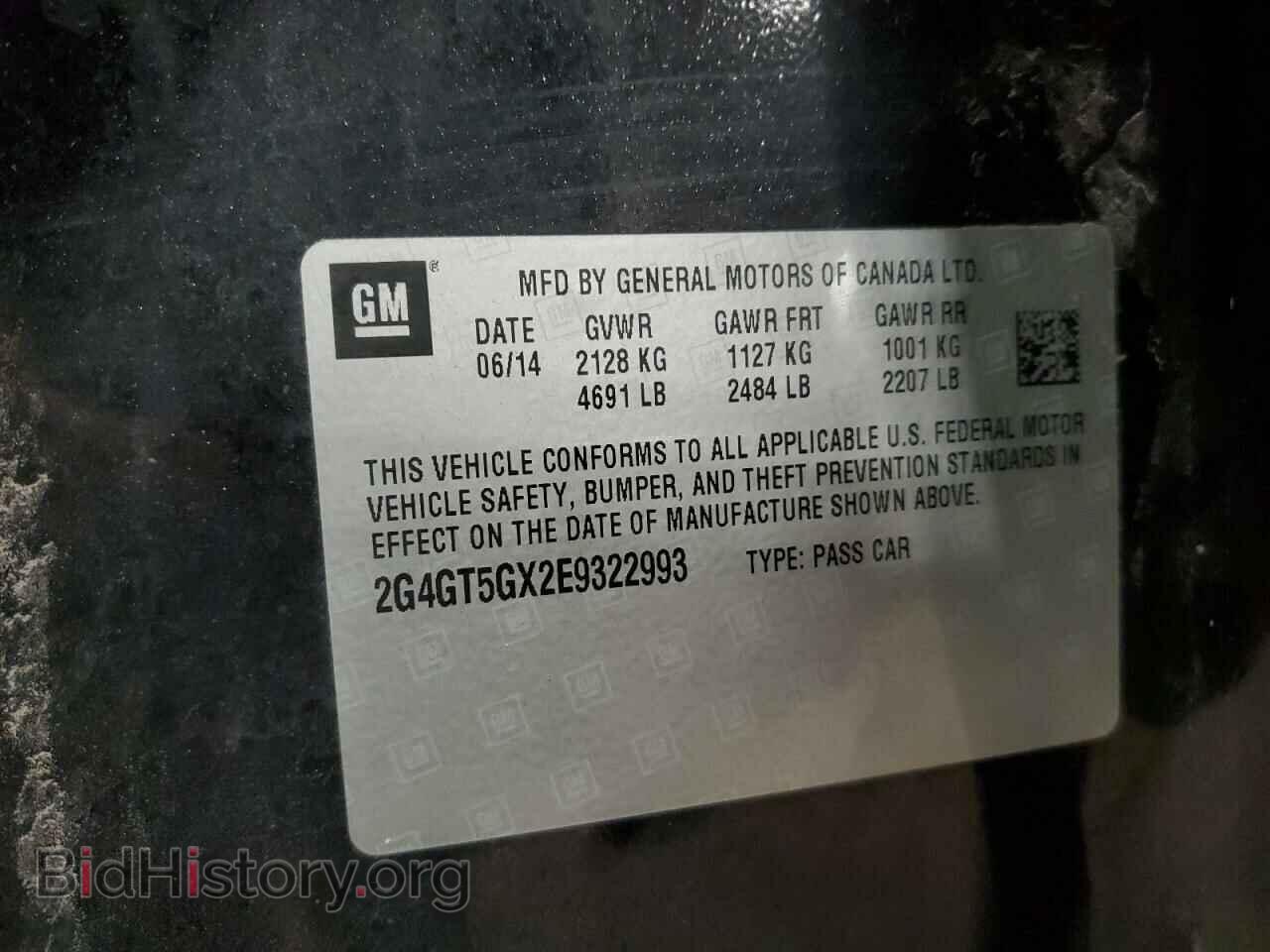 2014 BUICK REGAL - VIN: 2G4GT5GX2E9322993 - Фото 13
