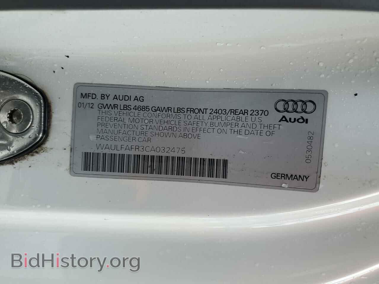2012 AUDI A5 - VIN: WAULFAFR3CA032475 - Photo 12