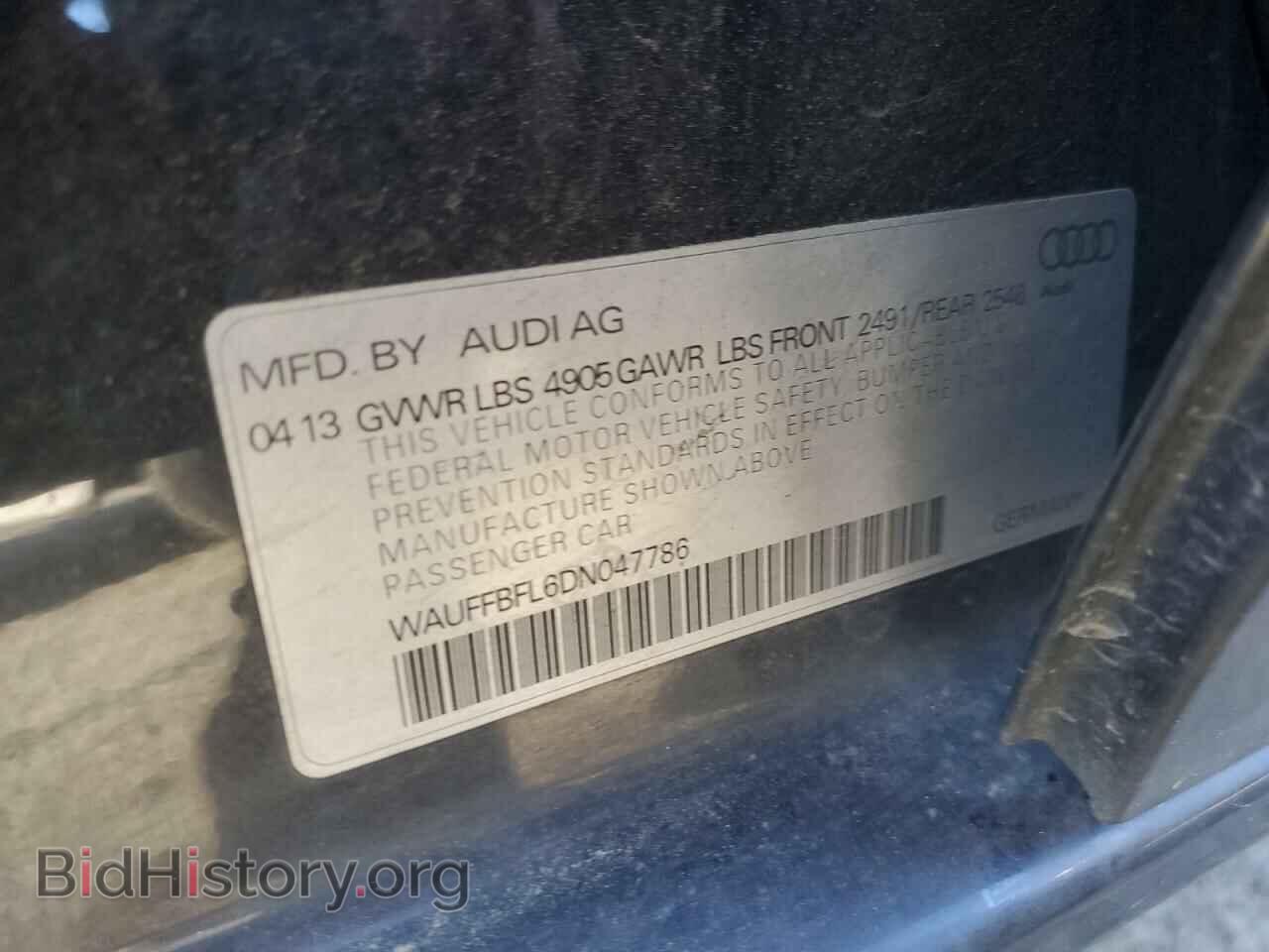 2013 AUDI A4 - VIN: WAUFFBFL6DN047786 - Фото 12