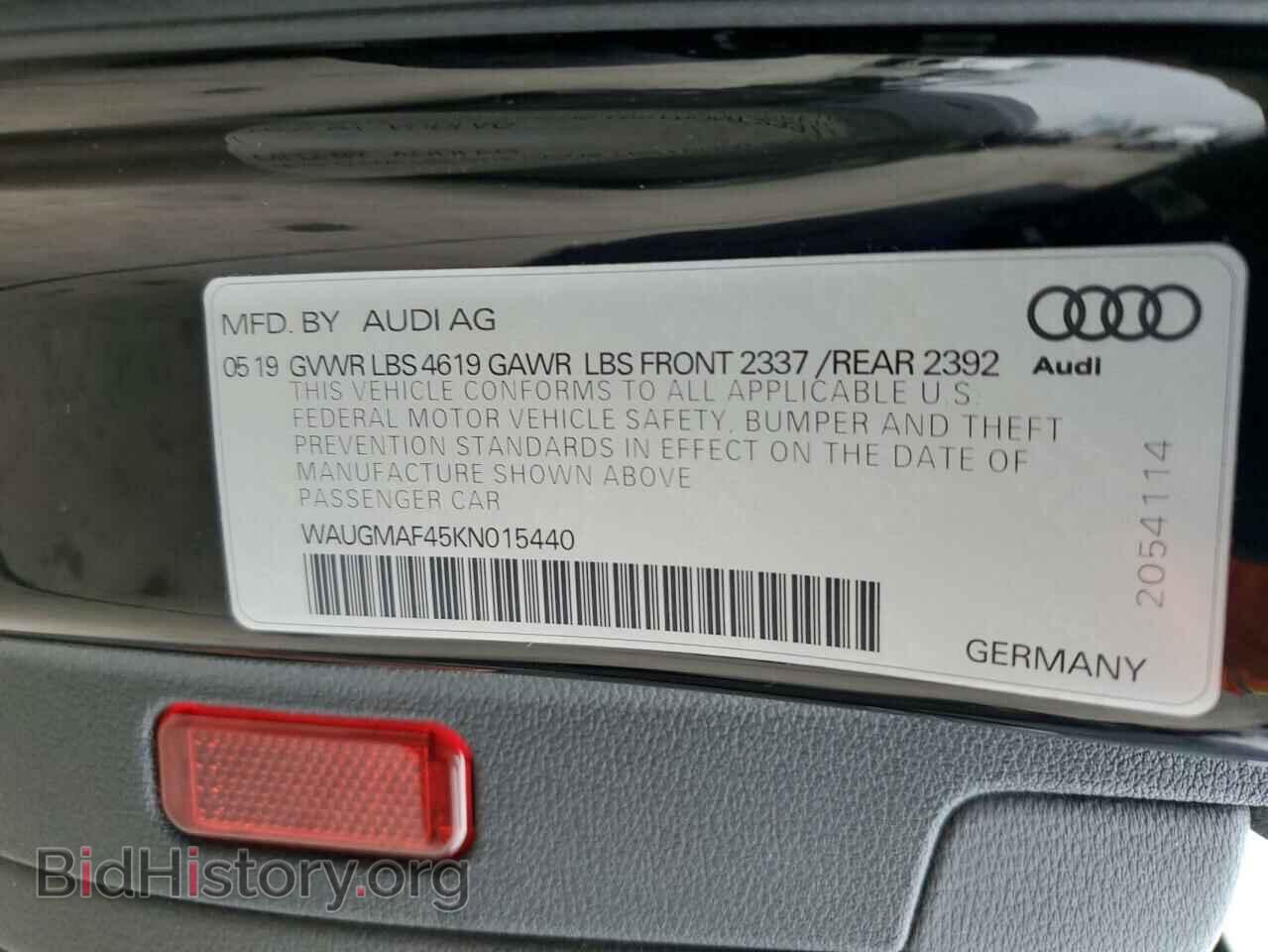 2019 AUDI A4 - VIN: WAUGMAF45KN015440 - Photo 12
