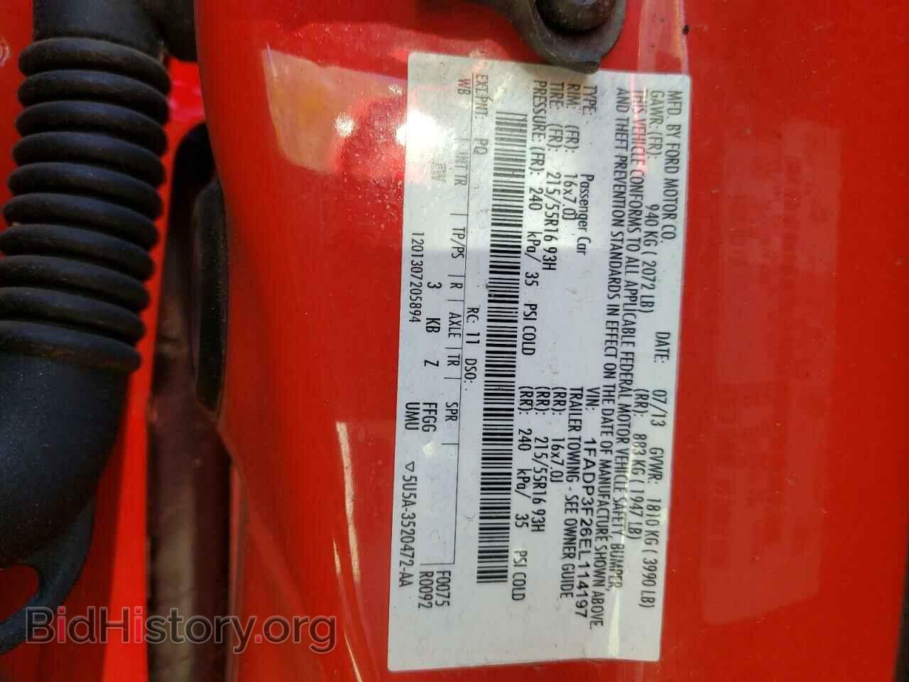 2014 FORD FOCUS - VIN: 1FADP3F26EL114197 - Фото 10