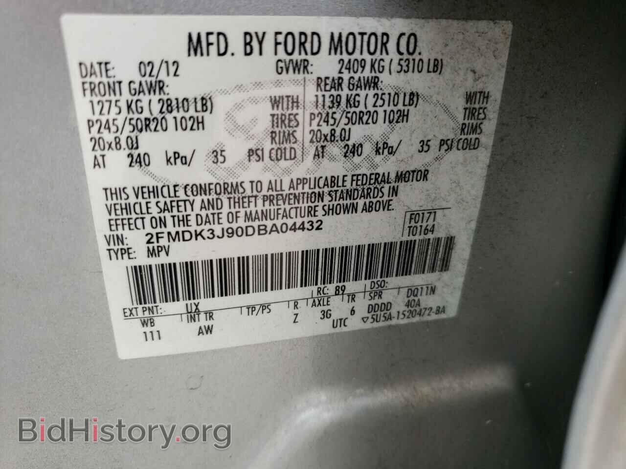 2013 FORD EDGE - VIN: 2FMDK3J90DBA04432 - Photo 10