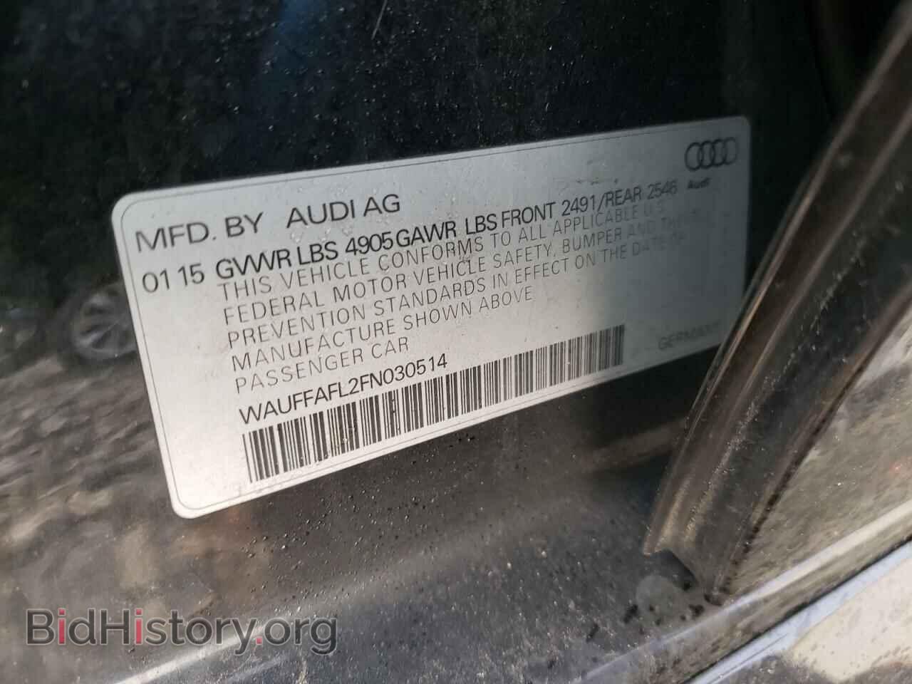 2015 AUDI A4 - VIN: WAUFFAFL2FN030514 - Фото 12