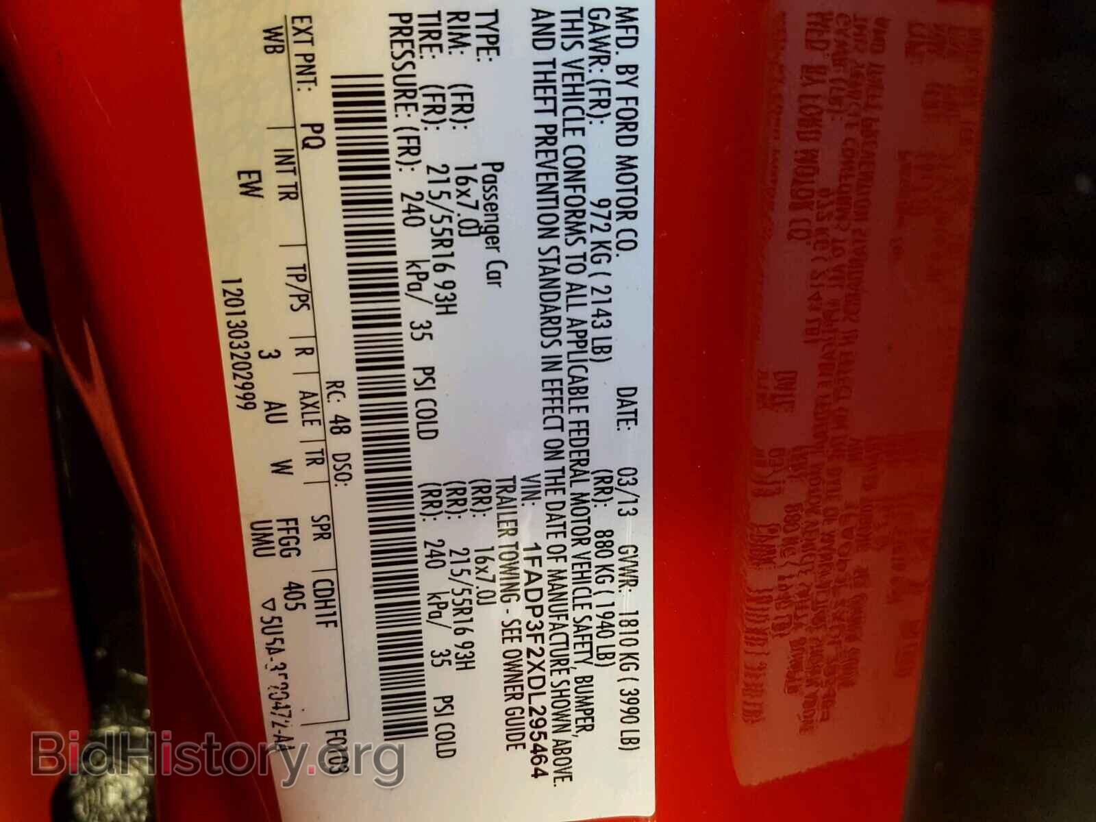 2013 FORD FOCUS - VIN: 1FADP3F2XDL295464 - Photo 10