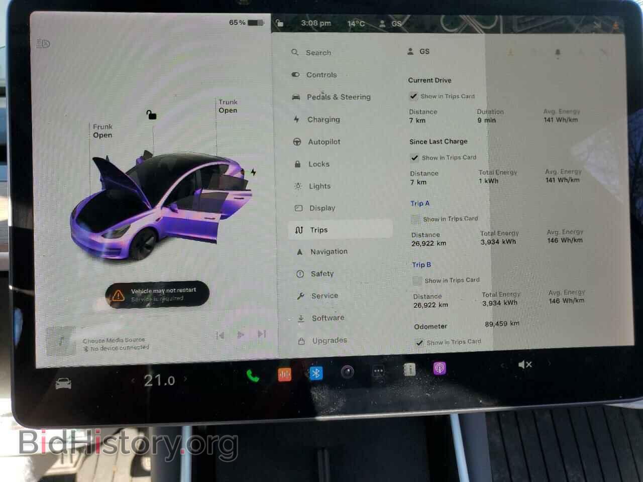 2019 TESLA MODEL 3 - VIN: 5YJ3E1EA5KF414241 - Фото 9