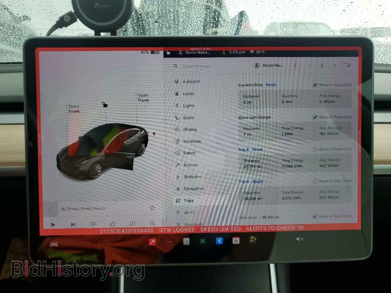 2018 TESLA MODEL 3 - VIN: 5YJ3E1EA1JF009430 - Photo 9