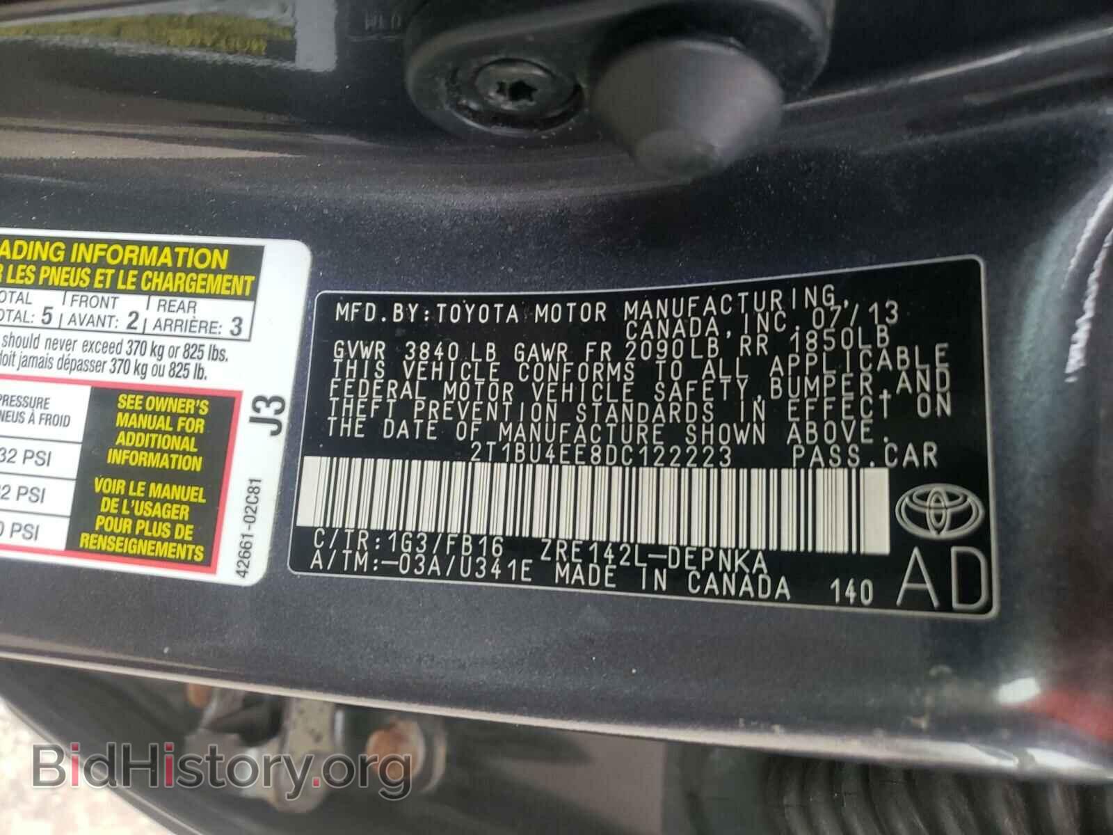 2013 TOYOTA COROLLA - VIN: 2T1BU4EE8DC122223 - Photo 10