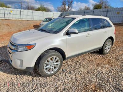 2013 Ford EDGE SEL, white — VIN 2FMDK3JC9DBB53224, Copart