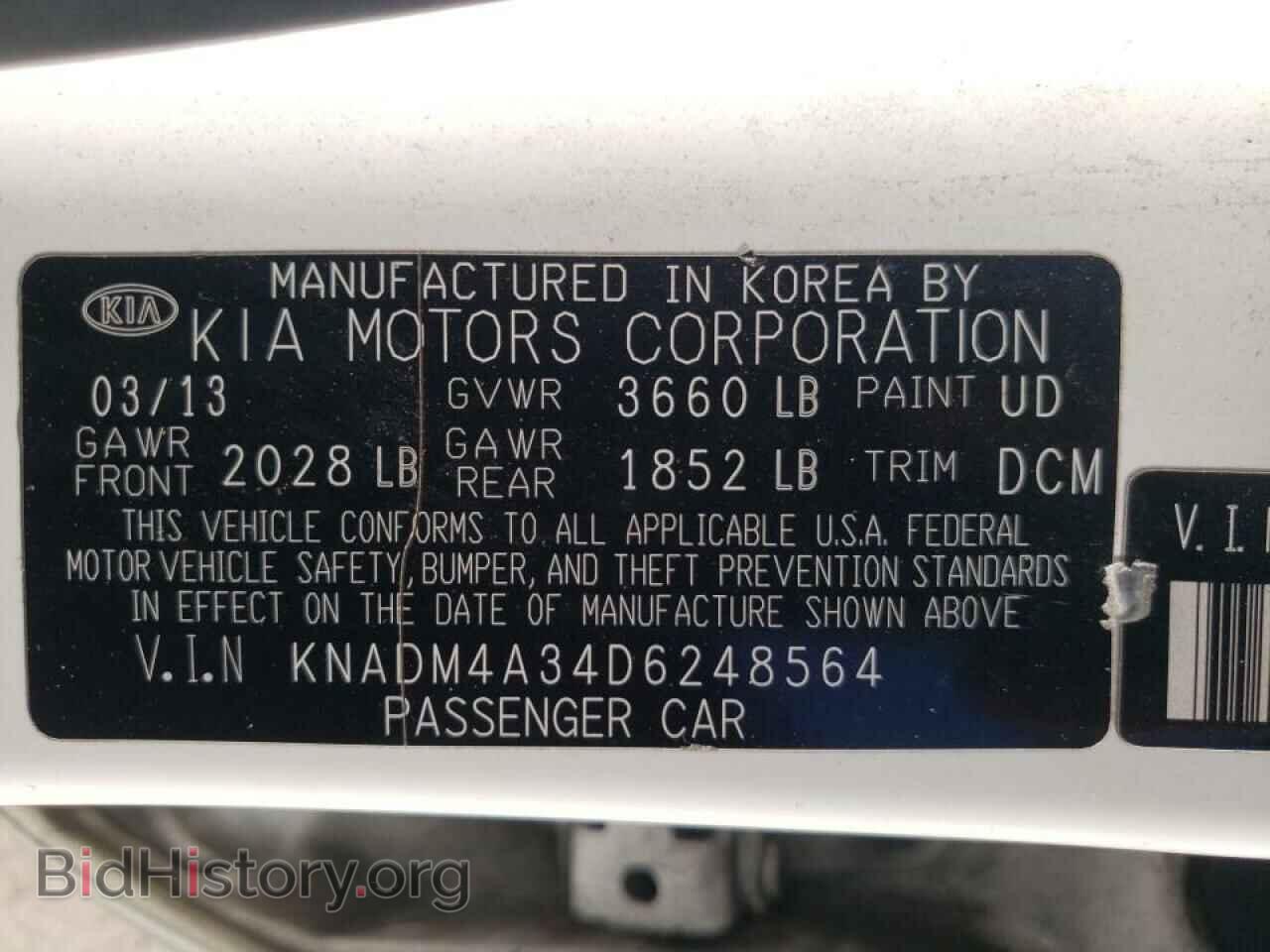 2013 KIA RIO - VIN: KNADM4A34D6248564 - Photo 10