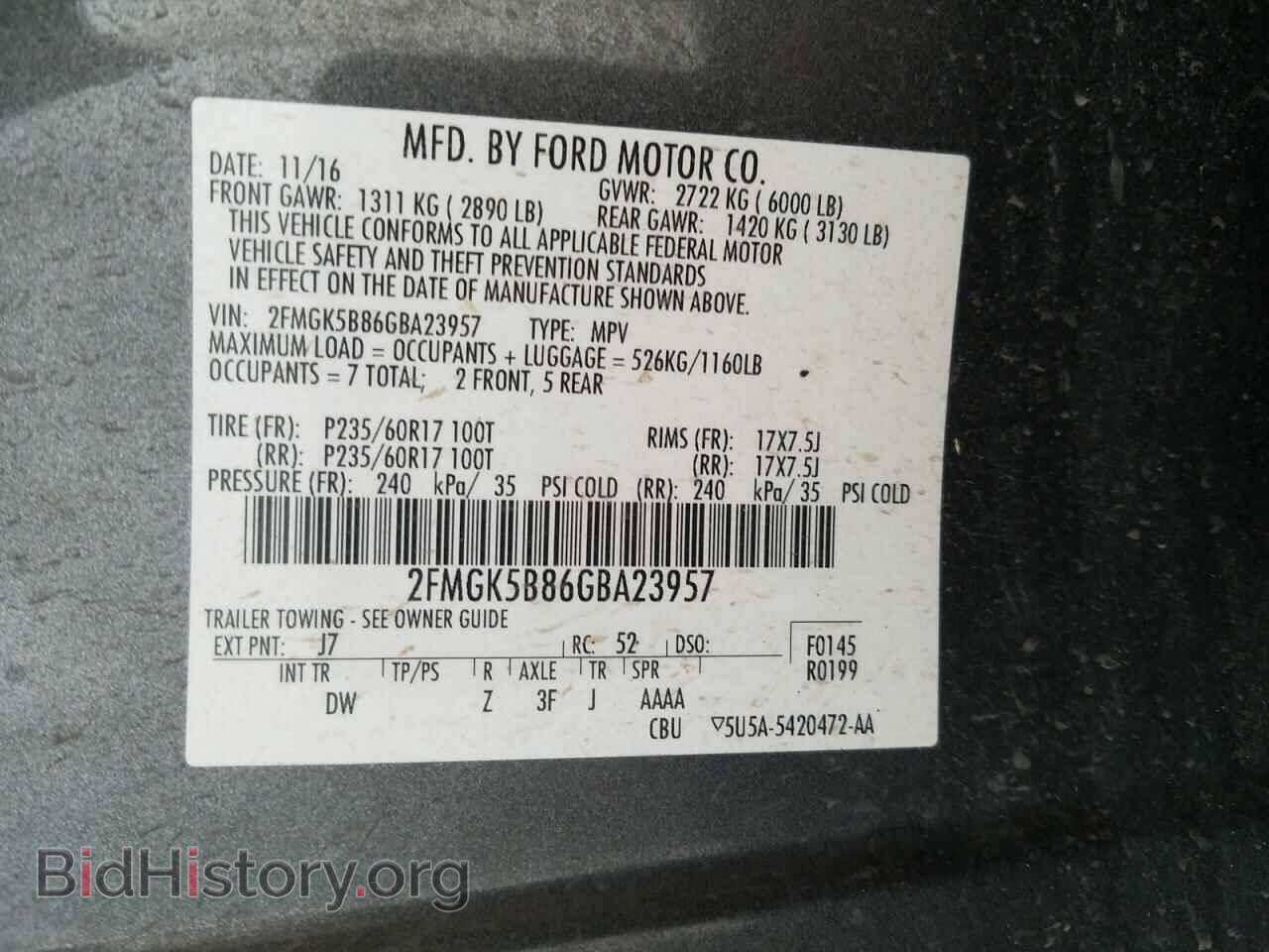 2016 FORD FLEX - VIN: 2FMGK5B86GBA23957 - Photo 10