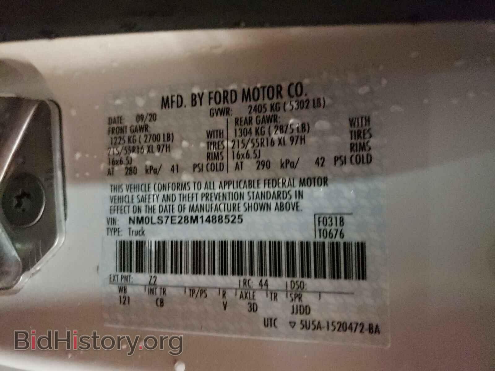 2021 FORD TRANSIT CO - VIN: NM0LS7E28M1488525 - Photo 10