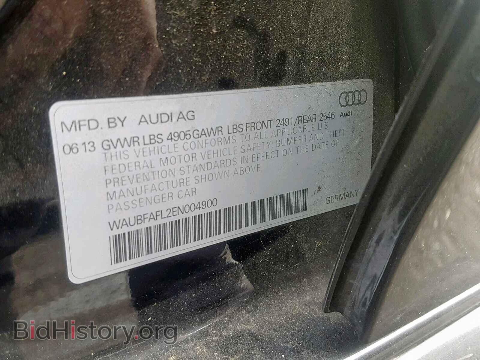 2014 AUDI A4 - VIN: WAUBFAFL2EN004900 - Фото 10