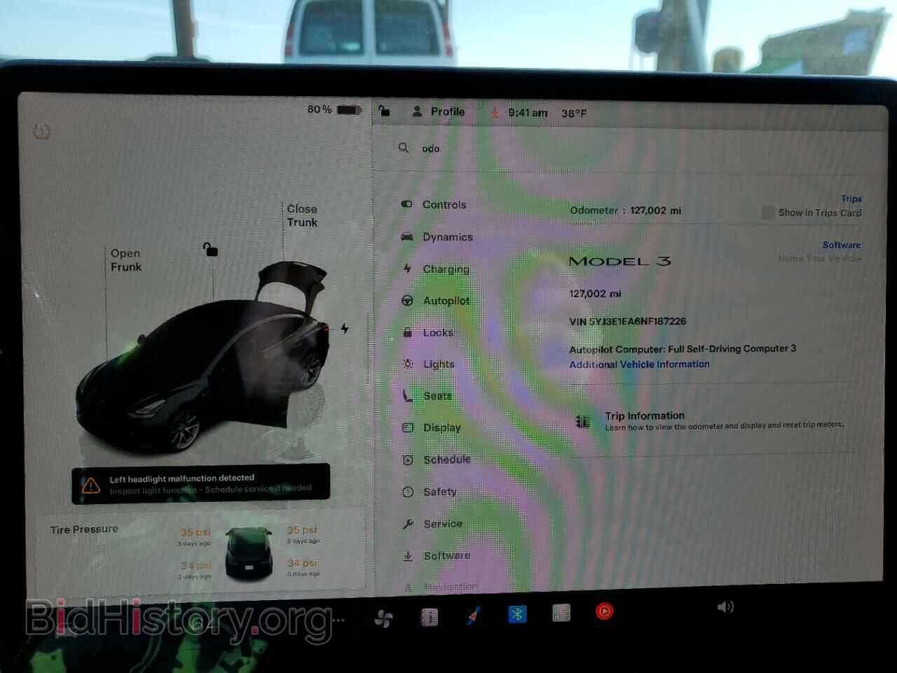 2022 TESLA MODEL 3 - VIN: 5YJ3E1EA6NF187226 - Фото 9