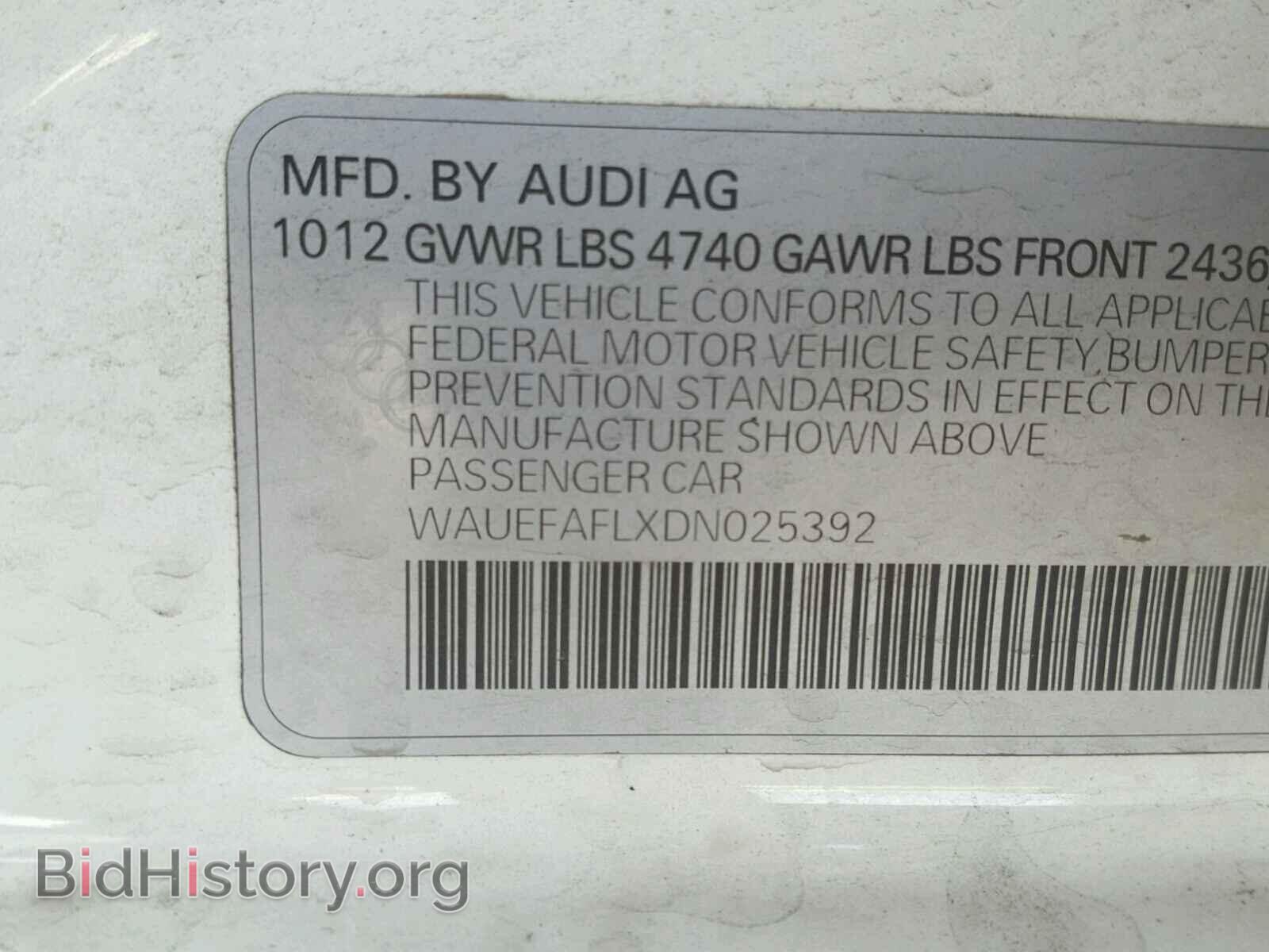 2013 AUDI A4 - VIN: WAUEFAFLXDN025392 - Фото 10