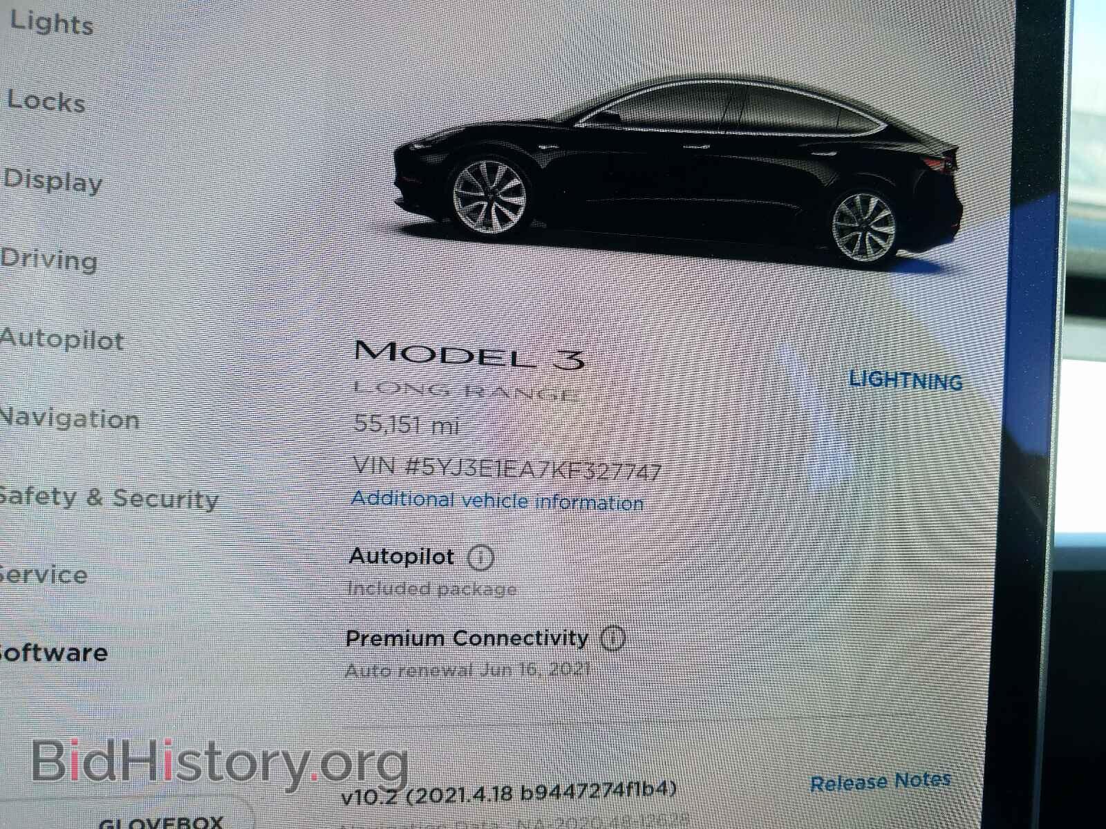 2019 TESLA MODEL 3 - VIN: 5YJ3E1EA7KF327747 - Photo 8