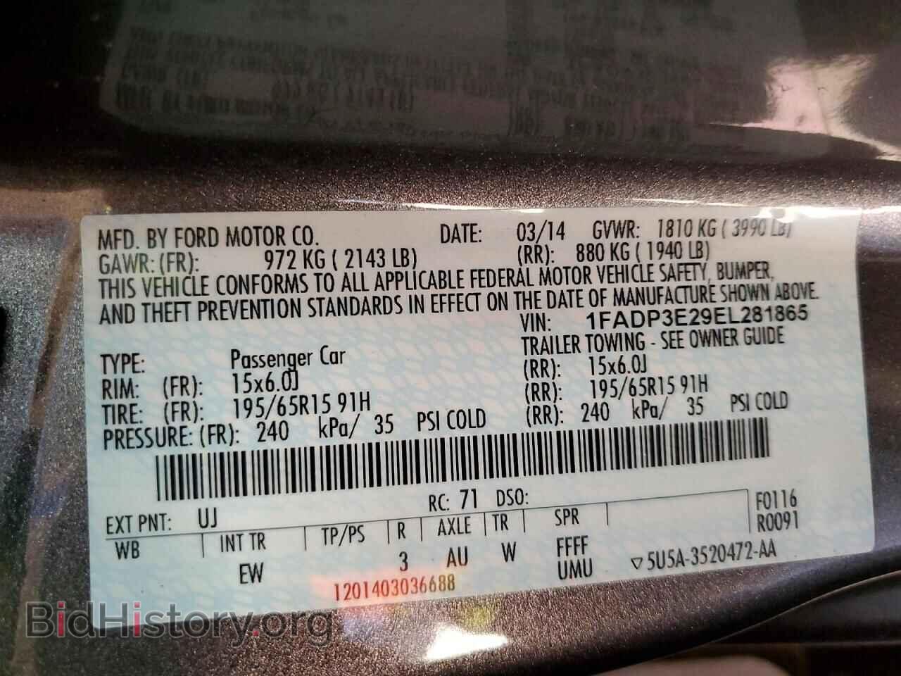 2014 FORD FOCUS - VIN: 1FADP3E29EL281865 - Photo 12