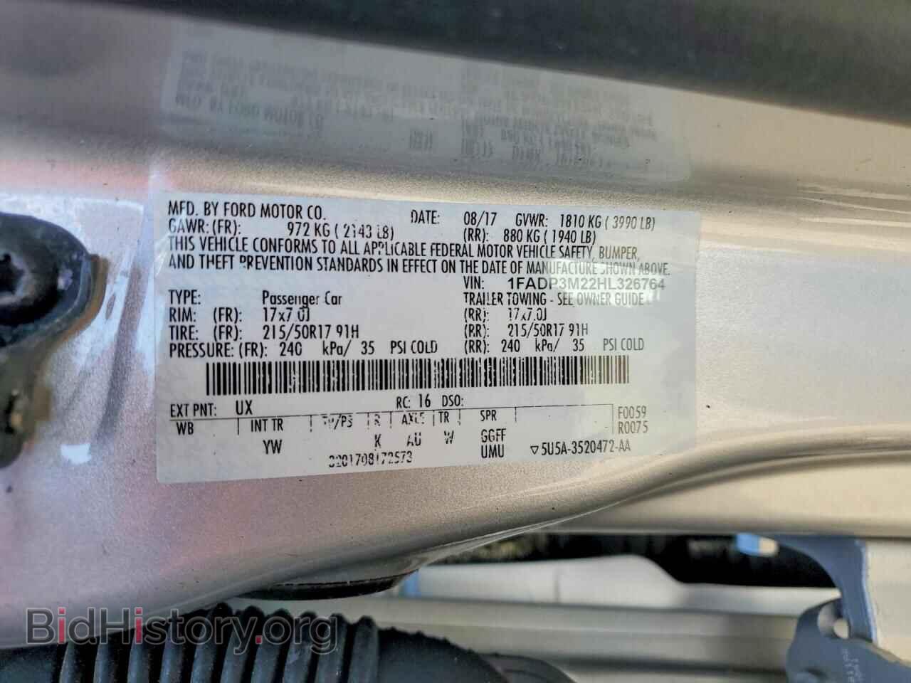 2017 FORD FOCUS - VIN: 1FADP3M22HL326764 - Фото 12