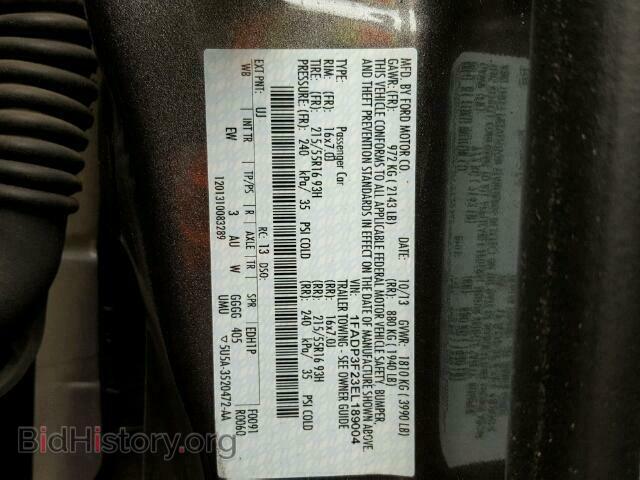 2014 FORD FOCUS - VIN: 1FADP3F23EL189004 - Фото 10