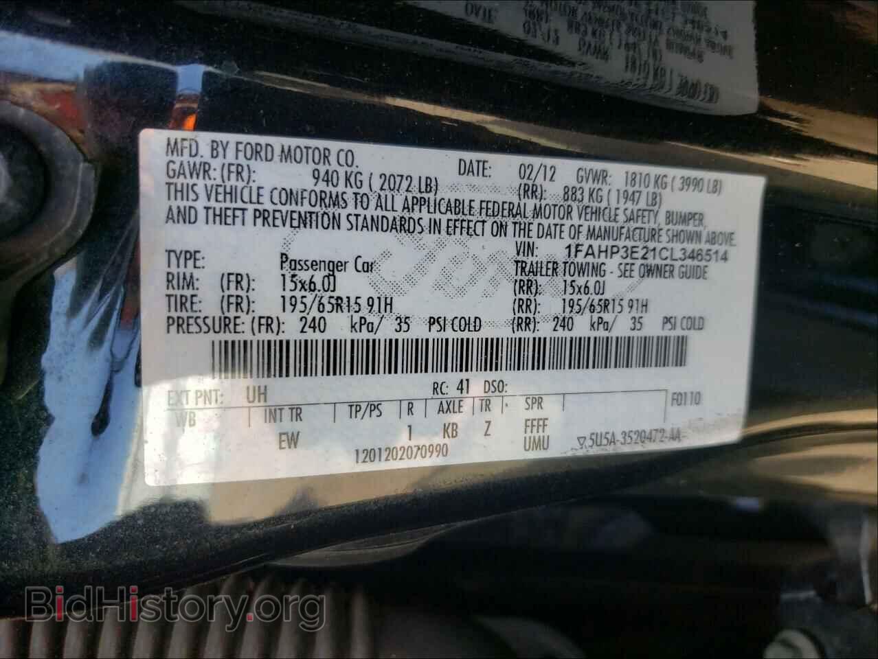 2012 FORD FOCUS - VIN: 1FAHP3E21CL346514 - Photo 10