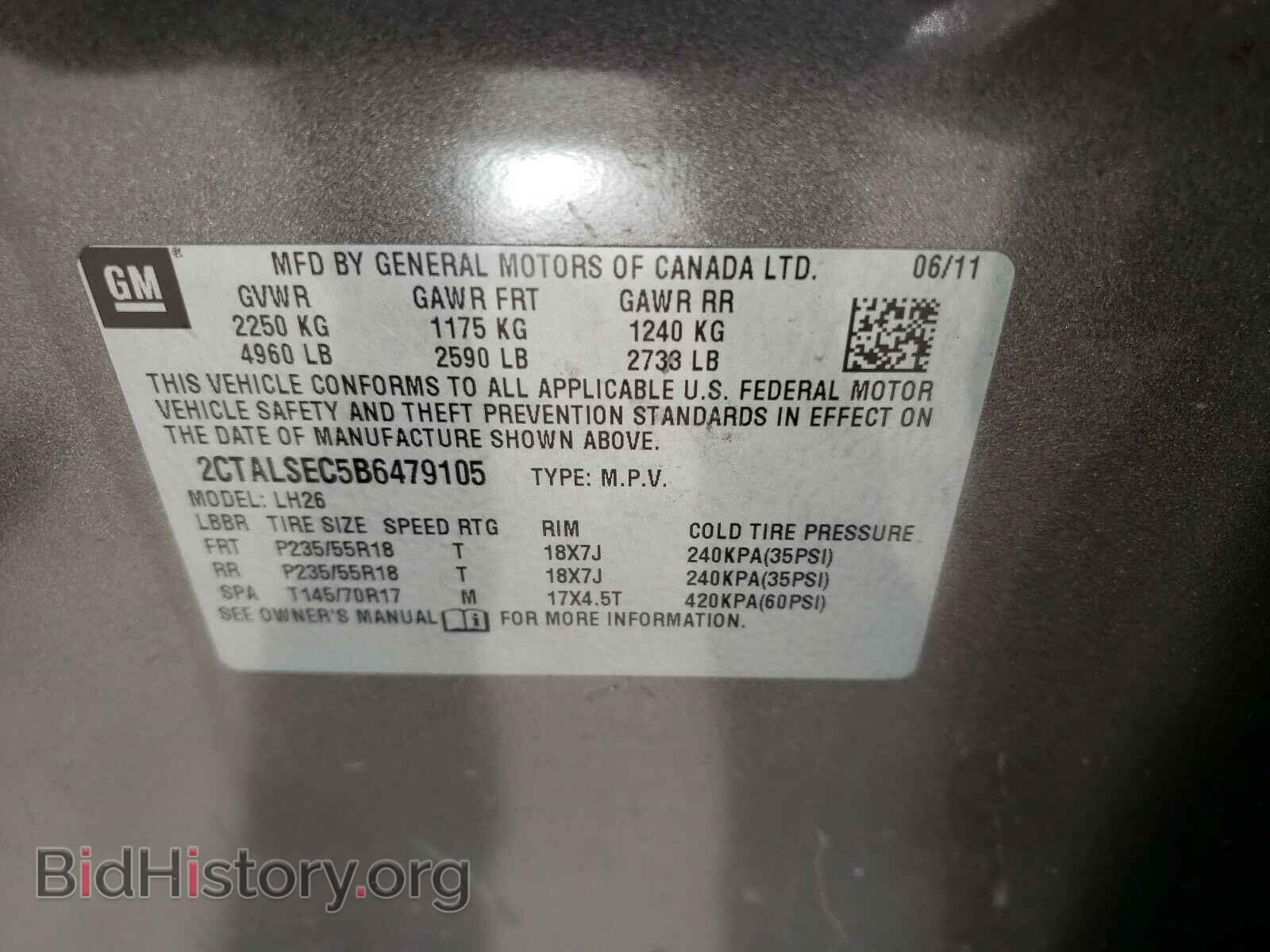 2011 GMC TERRAIN - VIN: 2CTALSEC5B6479105 - Photo 10