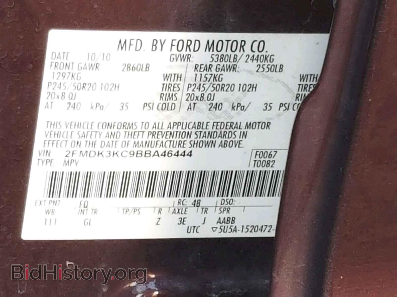 2011 FORD EDGE - VIN: 2FMDK3KC9BBA46444 - Photo 10