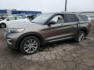 2021 Ford EXPLORER Explorer L, светло-коричневый — VIN 1FMSK8FH4MGB37191, Copart