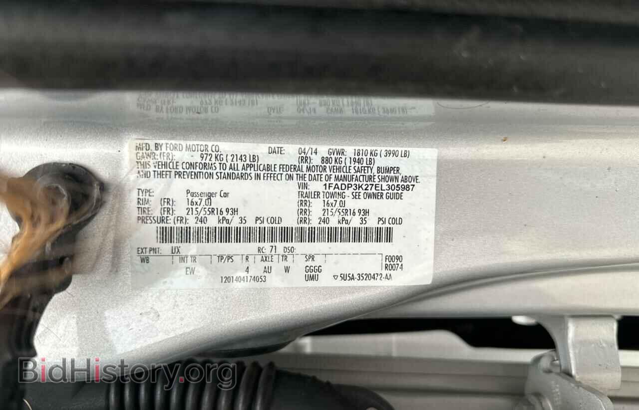 2014 FORD FOCUS - VIN: 1FADP3K27EL305987 - Photo 10
