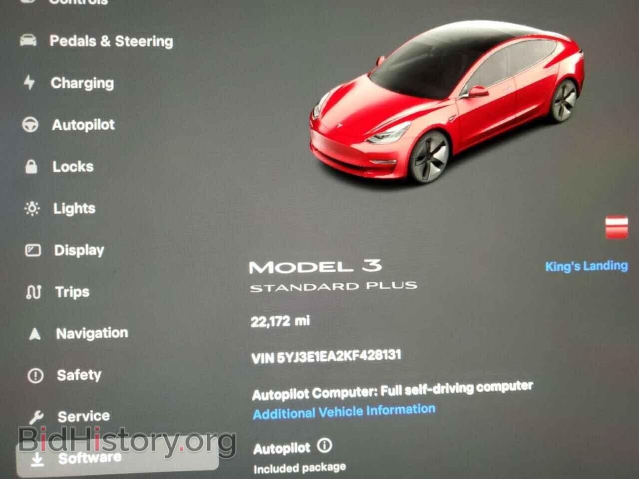 2019 TESLA MODEL 3 - VIN: 5YJ3E1EA2KF428131 - Фото 9