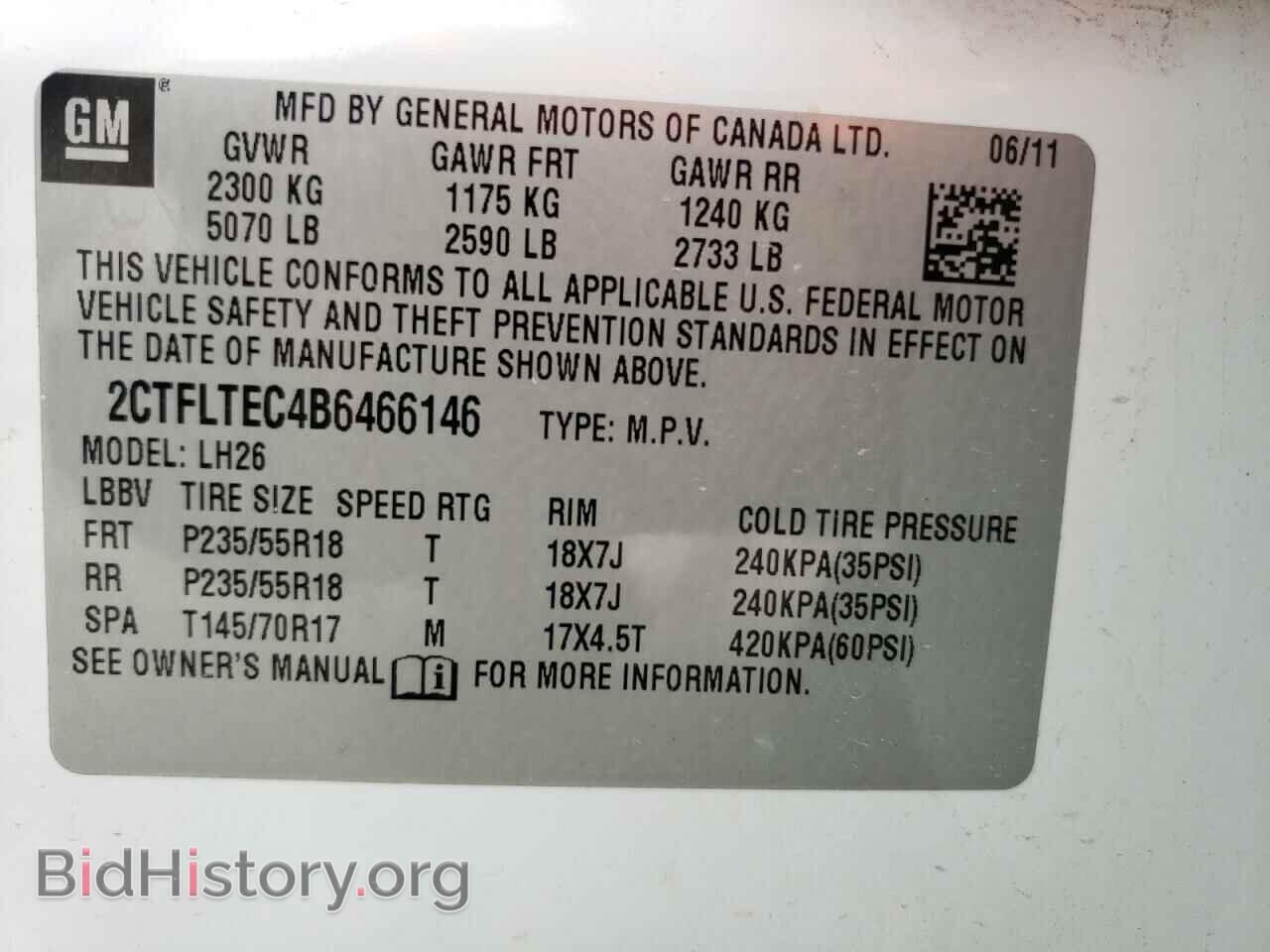 2011 GMC TERRAIN - VIN: 2CTFLTEC4B6466146 - Фото 10
