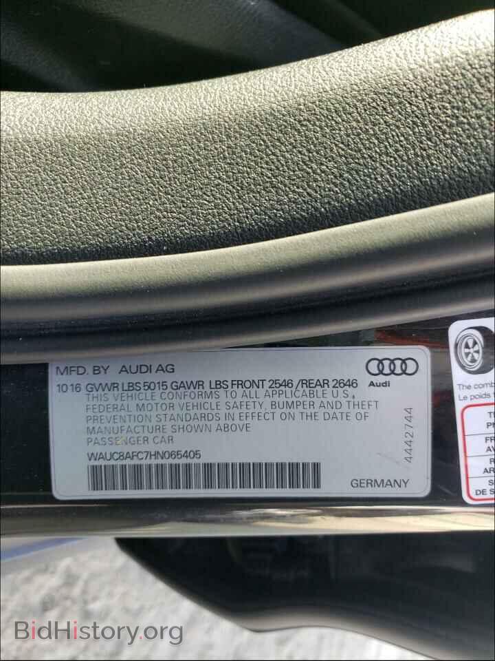2017 AUDI A6 - VIN: WAUC8AFC7HN065405 - Фото 10