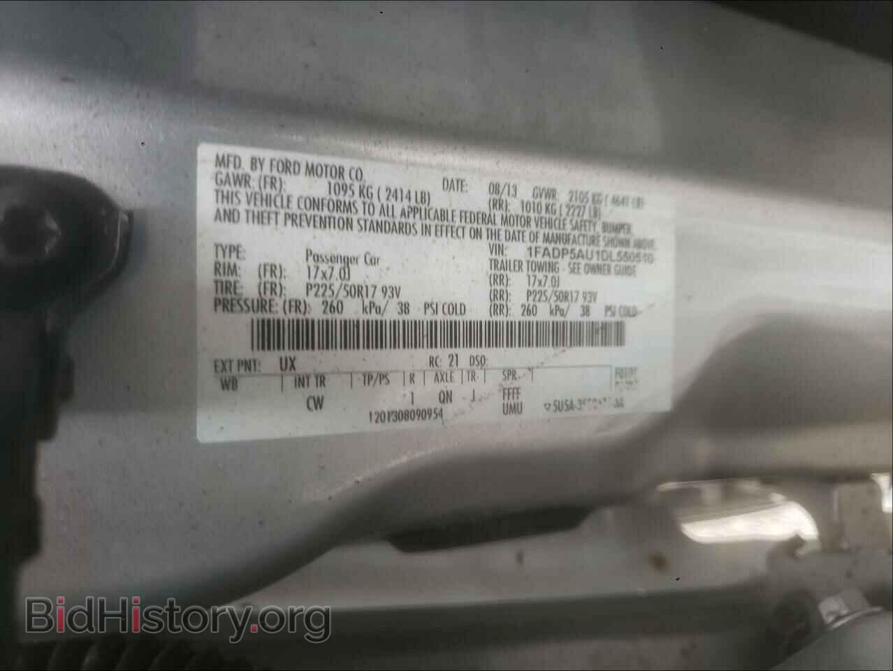 2013 FORD CMAX - VIN: 1FADP5AU1DL550510 - Фото 10