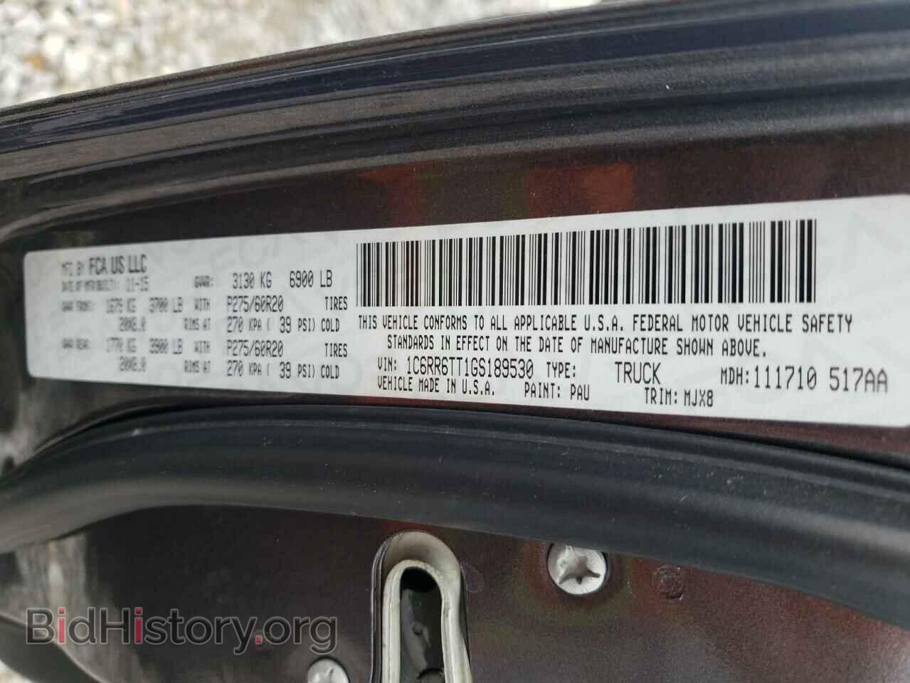 2016 RAM 1500 - VIN: 1C6RR6TT1GS189530 - Фото 10