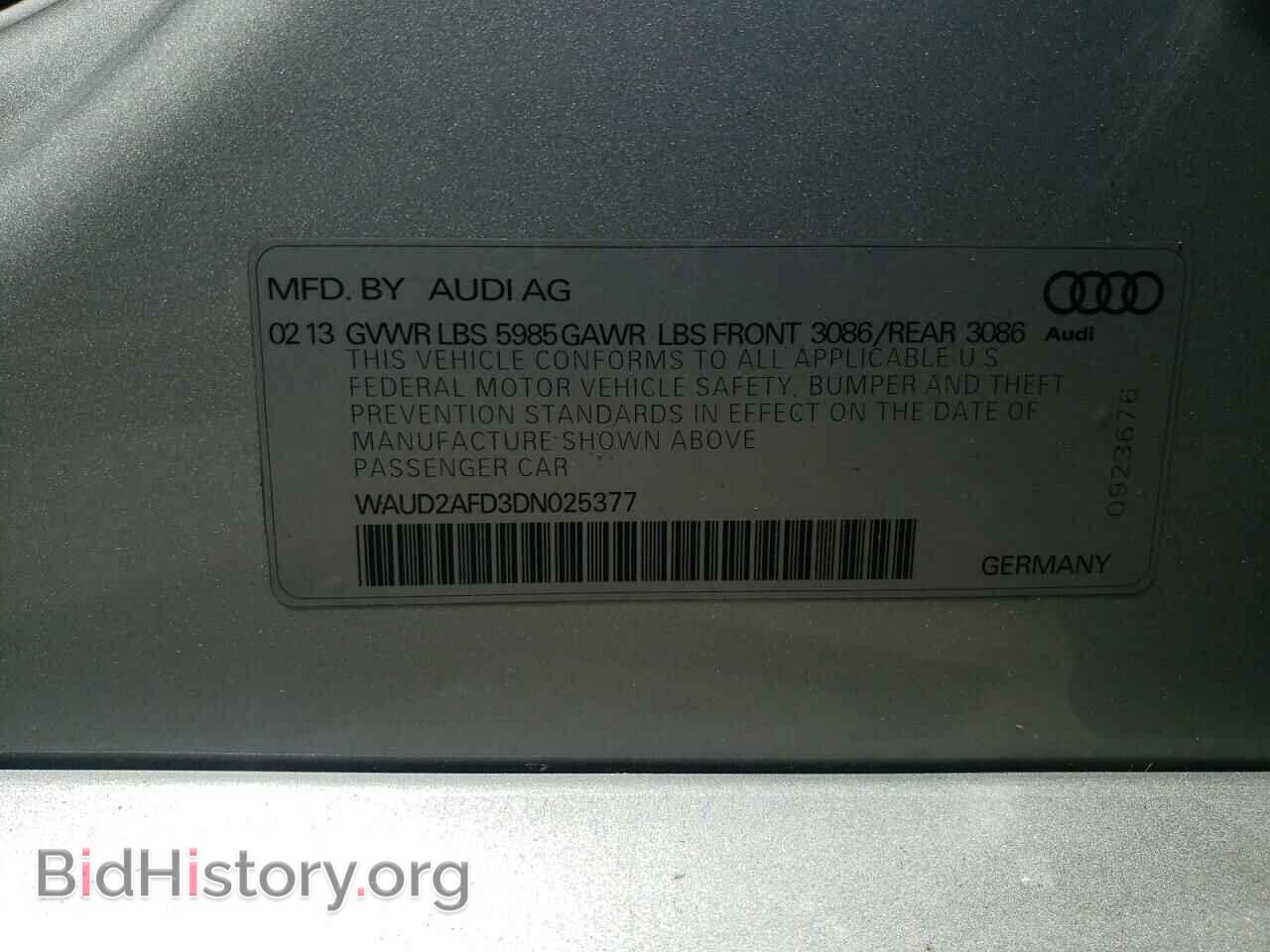 2013 AUDI S8 - VIN: WAUD2AFD3DN025377 - Фото 10