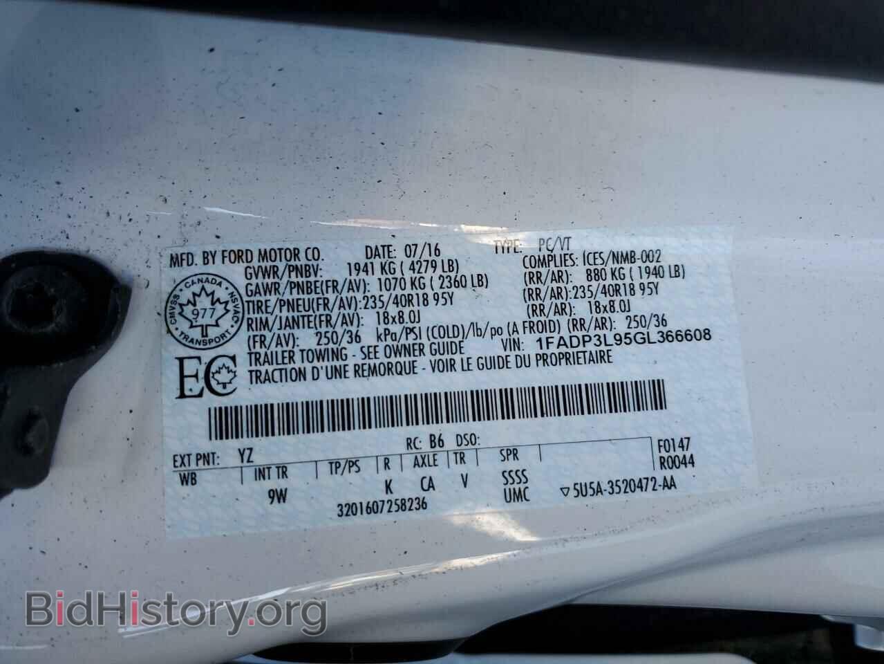 2016 FORD FOCUS - VIN: 1FADP3L95GL366608 - Photo 12