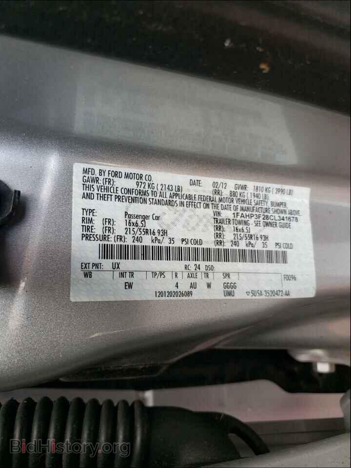 2012 FORD FOCUS - VIN: 1FAHP3F28CL341678 - Фото 10