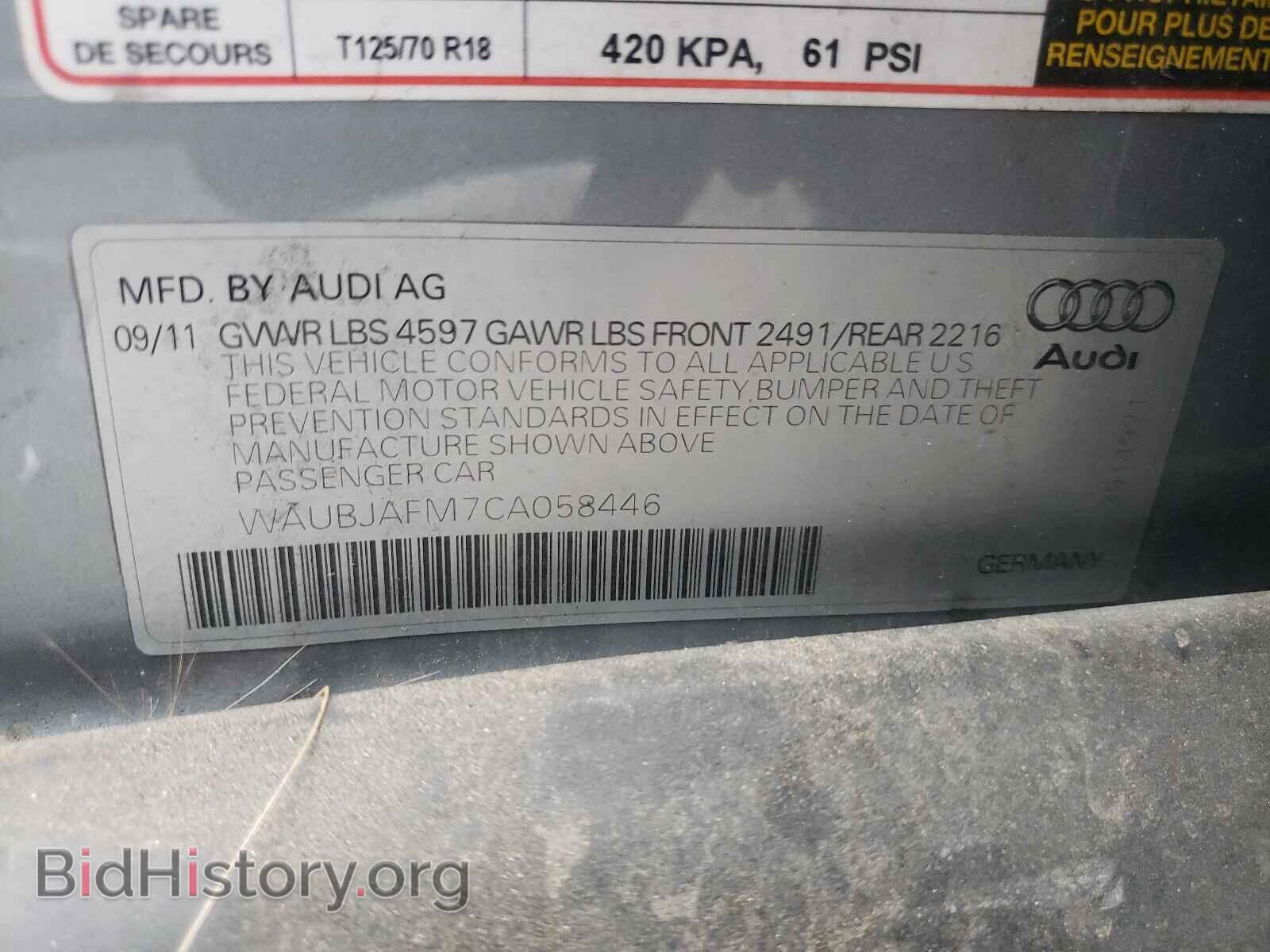 2012 AUDI A3 - VIN: WAUBJAFM7CA058446 - Photo 10