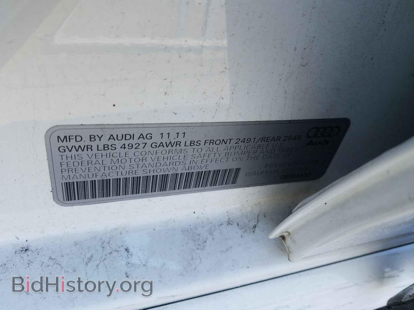 2012 AUDI A4 - VIN: WAUFFAFL2CN016835 - Фото 10
