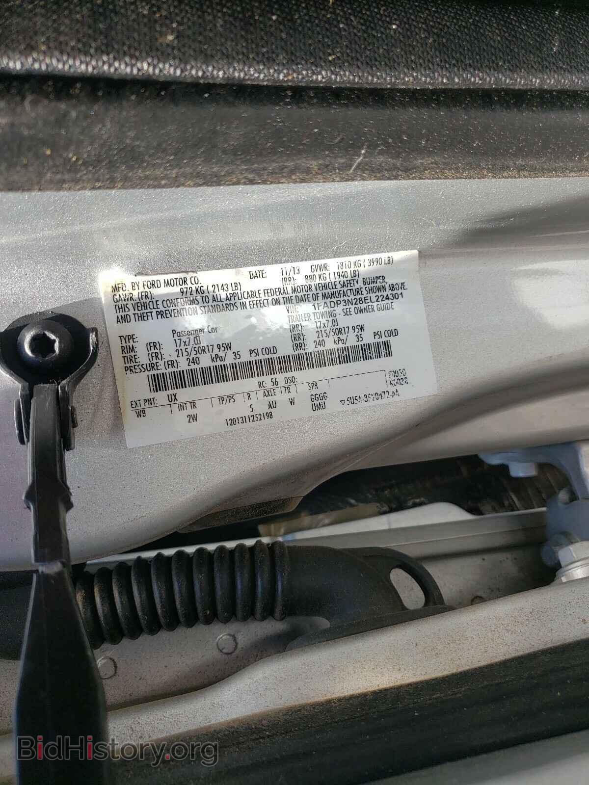 2014 FORD FOCUS - VIN: 1FADP3N28EL224301 - Фото 10