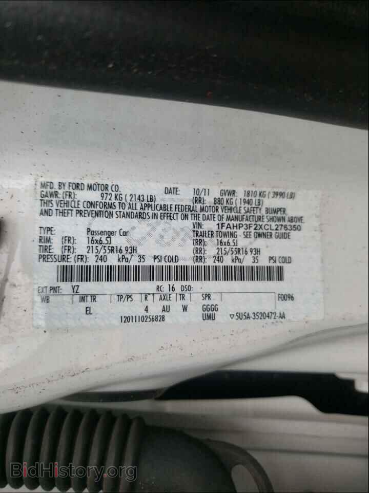2012 FORD FOCUS - VIN: 1FAHP3F2XCL276350 - Фото 10