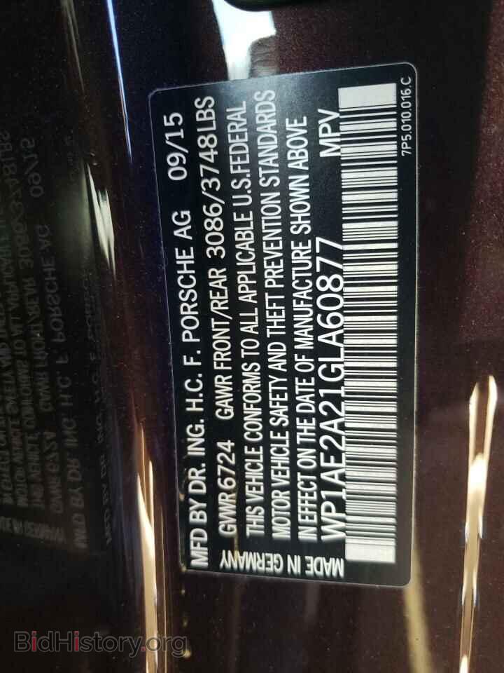 2016 PORSCHE CAYENNE - VIN: WP1AE2A21GLA60877 - Фото 10