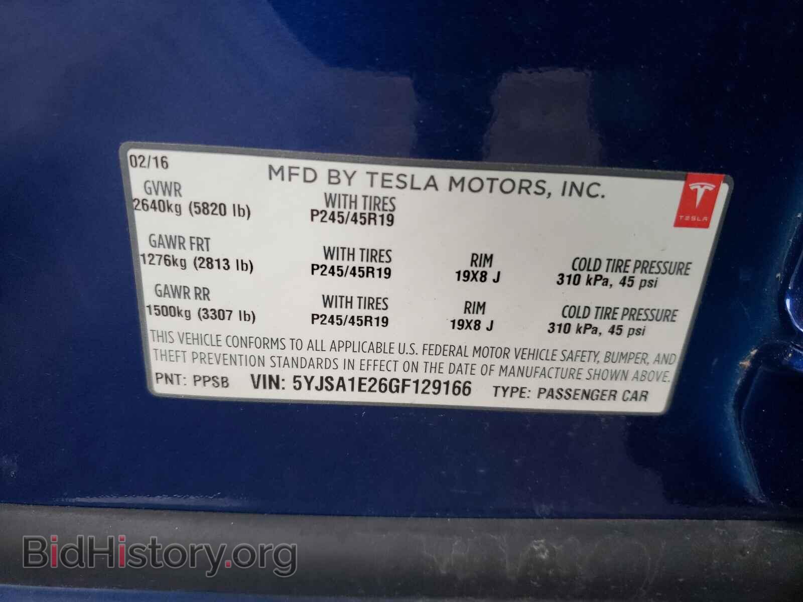 2016 TESLA MODEL S - VIN: 5YJSA1E26GF129166 - Photo 10