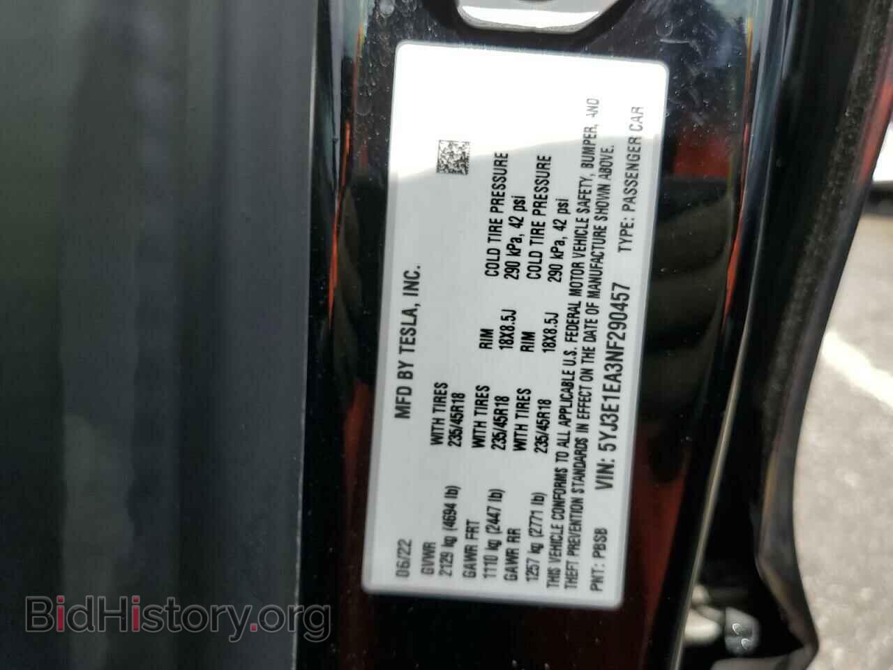 2022 TESLA MODEL 3 - VIN: 5YJ3E1EA3NF290457 - Photo 12