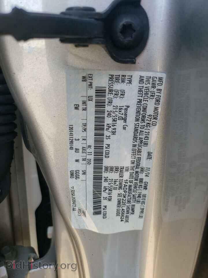 2014 FORD FOCUS - VIN: 1FADP3K22EL456624 - Фото 10