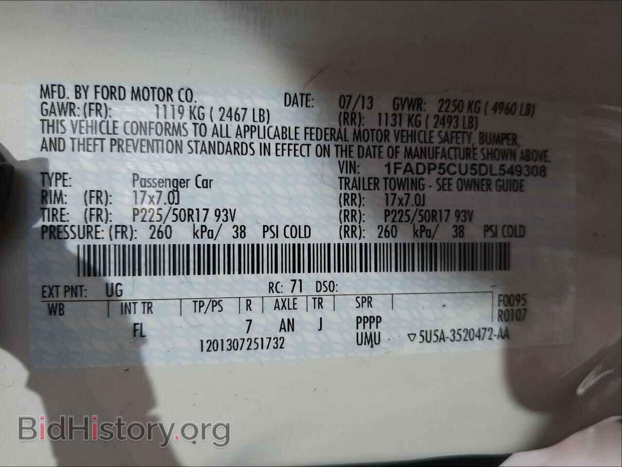 2013 FORD CMAX - VIN: 1FADP5CU5DL549308 - Фото 10