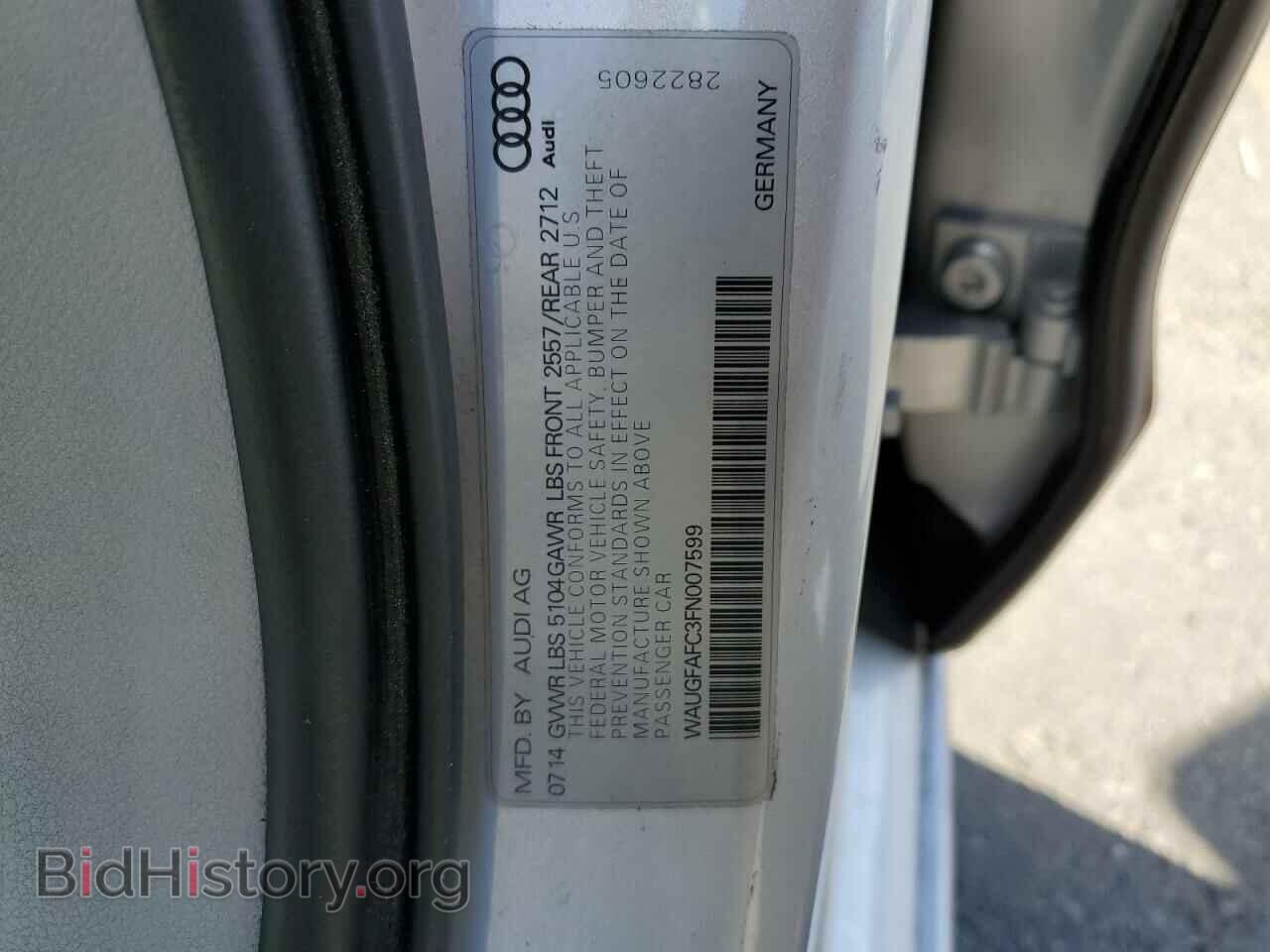 2015 AUDI A6 - VIN: WAUGFAFC3FN007599 - Фото 12