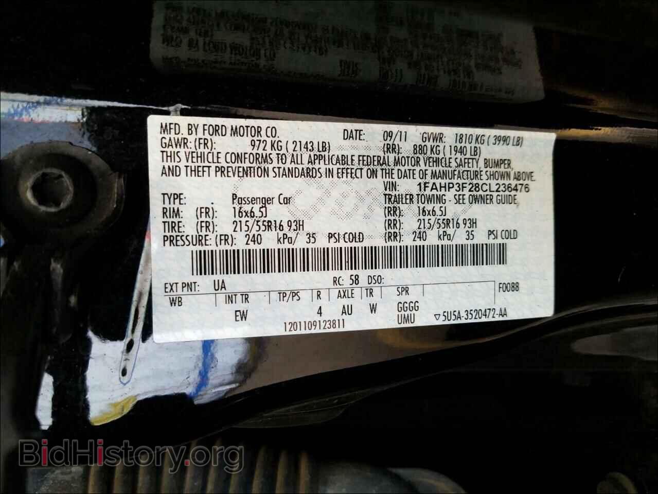 2012 FORD FOCUS - VIN: 1FAHP3F28CL236476 - Photo 10