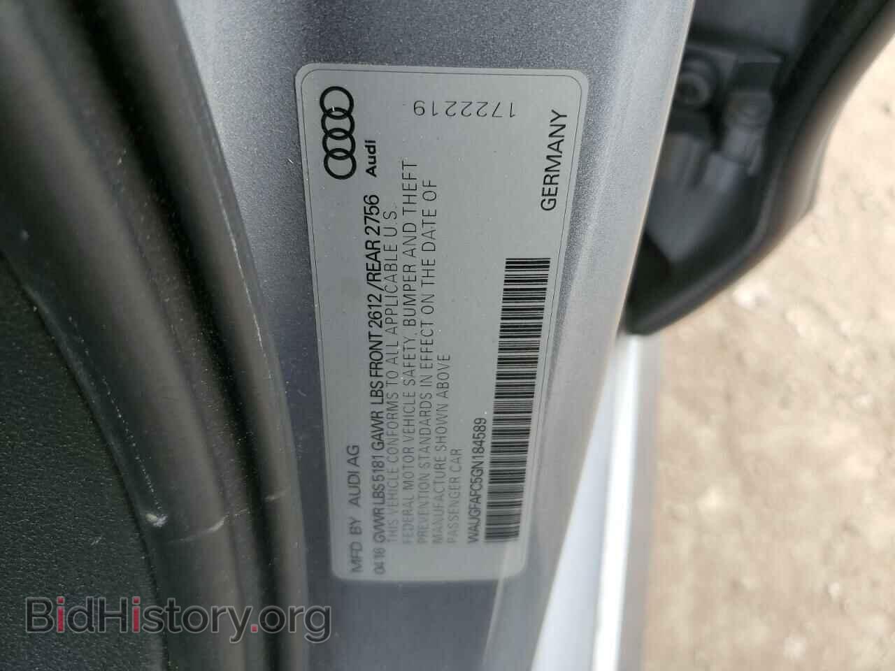 2016 AUDI A6 - VIN: WAUGFAFC5GN184589 - Фото 12