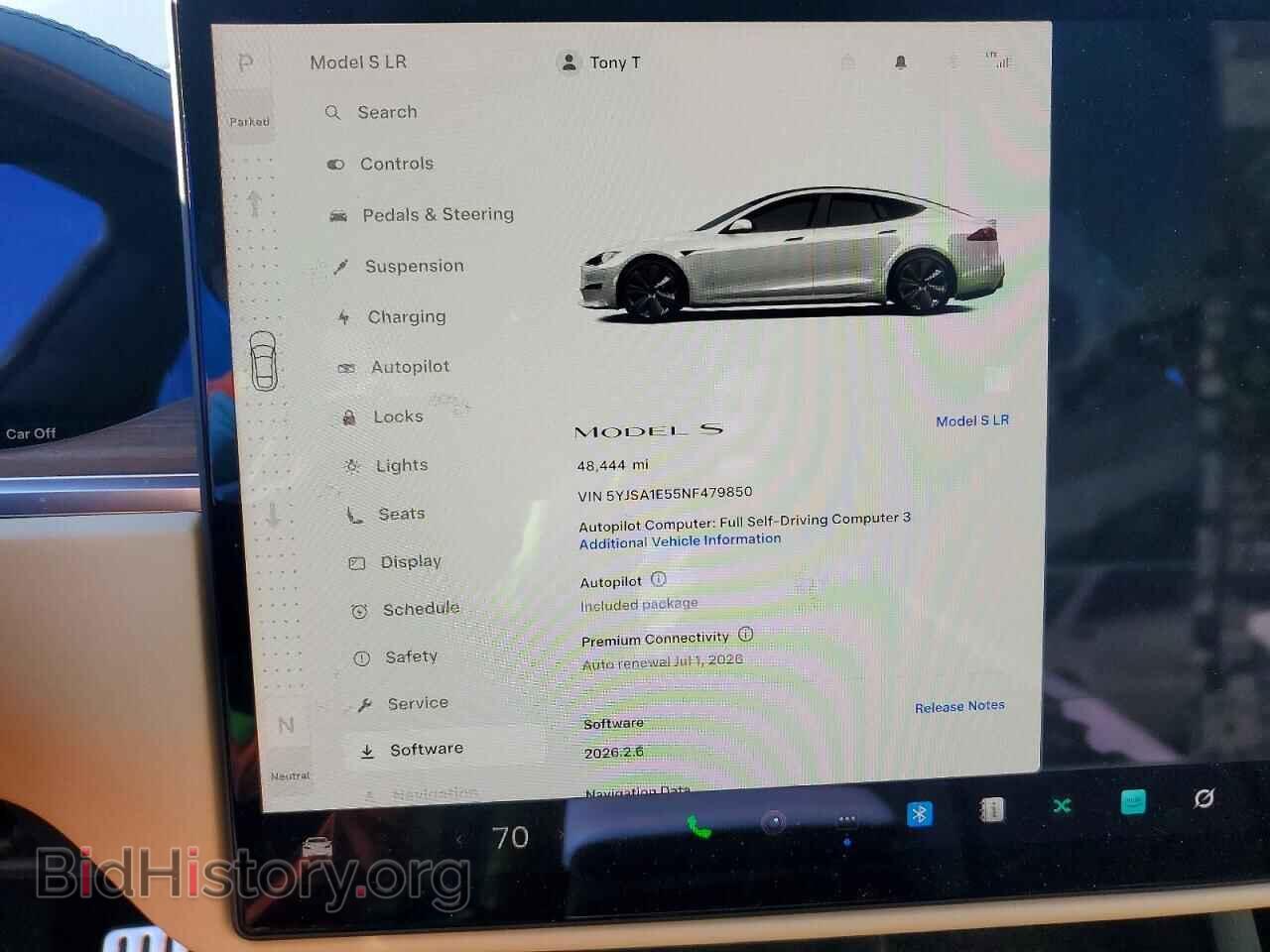 2022 TESLA MODEL S - VIN: 5YJSA1E55NF479850 - Photo 9